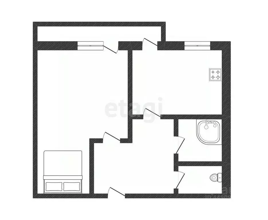 1-к кв. Смоленская область, Кардымово пгт ул. Ленина, 62 (41.4 м) - Фото 1