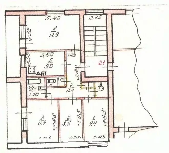 4-к кв. Тульская область, Чернь рп ул. Вознесенского, 13 (76.4 м) - Фото 2