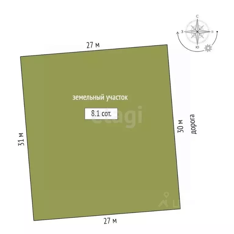 Участок в Крым, Симферопольский район, с. Трудовое ул. Нижняя (8.1 ... - Фото 2