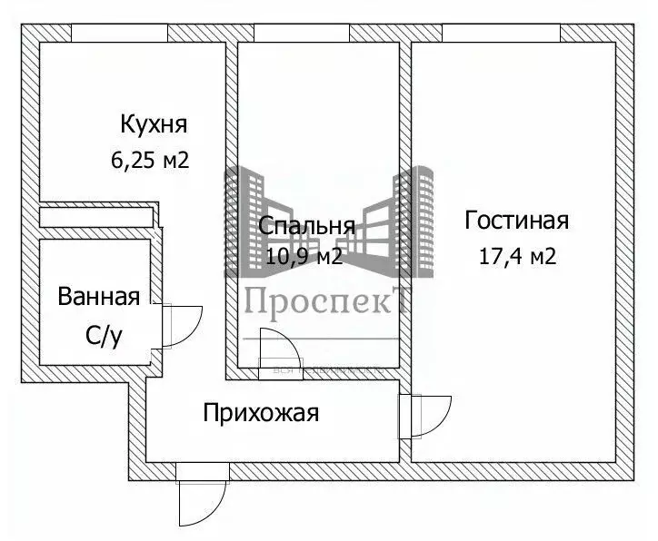 2-к кв. Красноярский край, Норильск Комсомольская ул., 47Г (44.0 м) - Фото 1