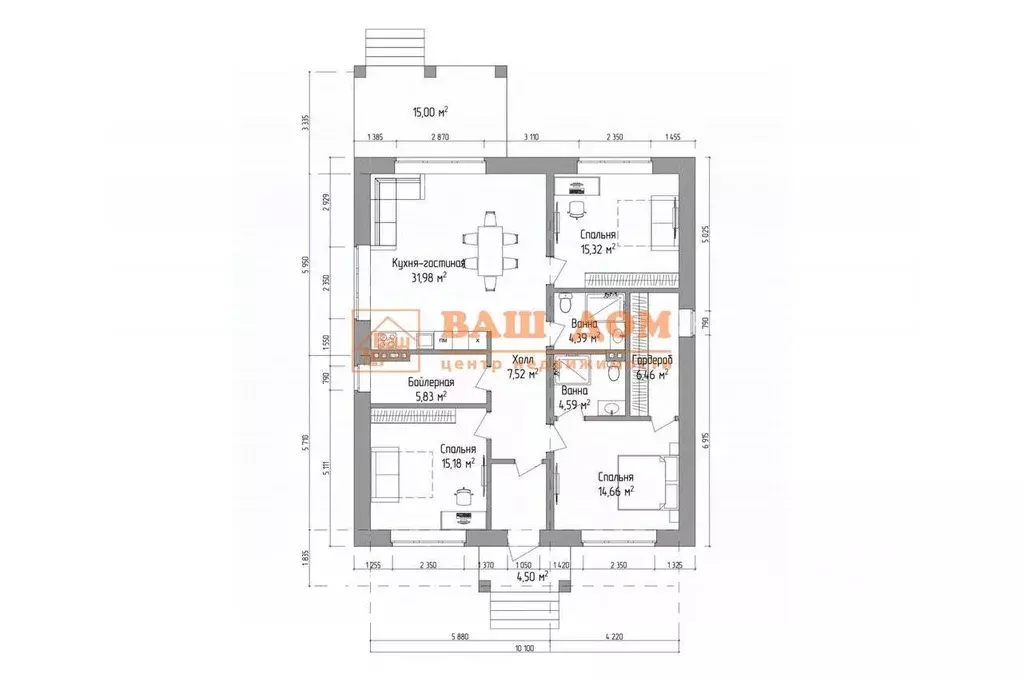Дом в Тульская область, Тула городской округ, д. Харино  (100 м) - Фото 2