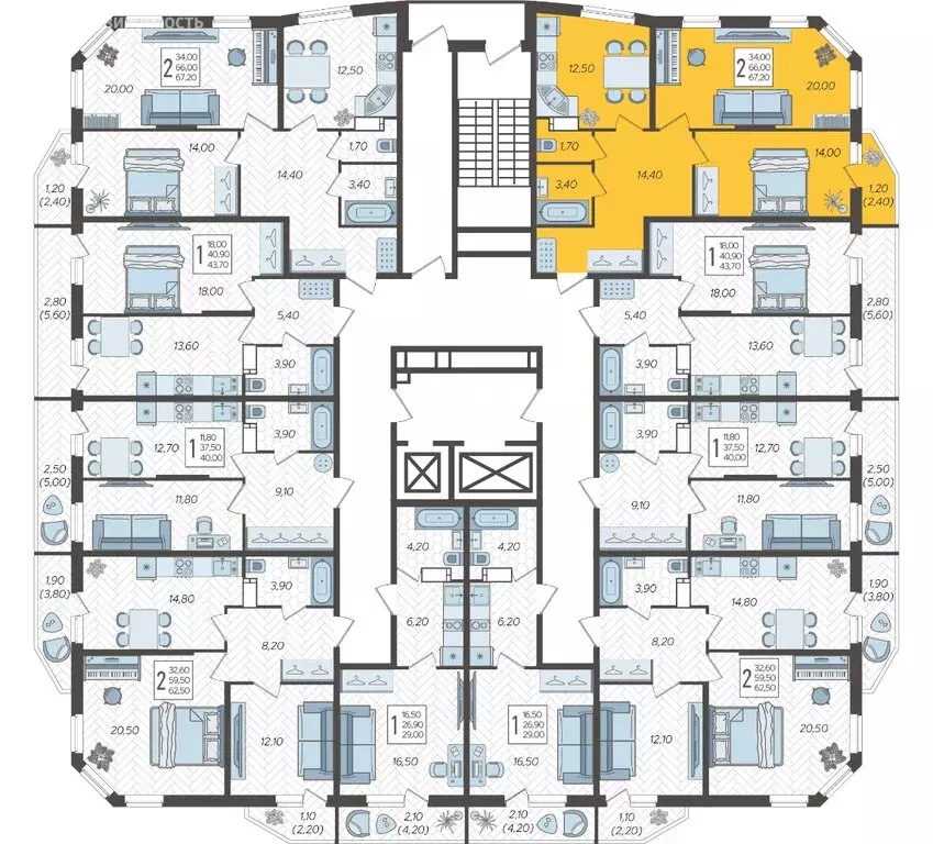 2-комнатная квартира: Краснодар, жилой комплекс Зеленодар, улица ... - Фото 2