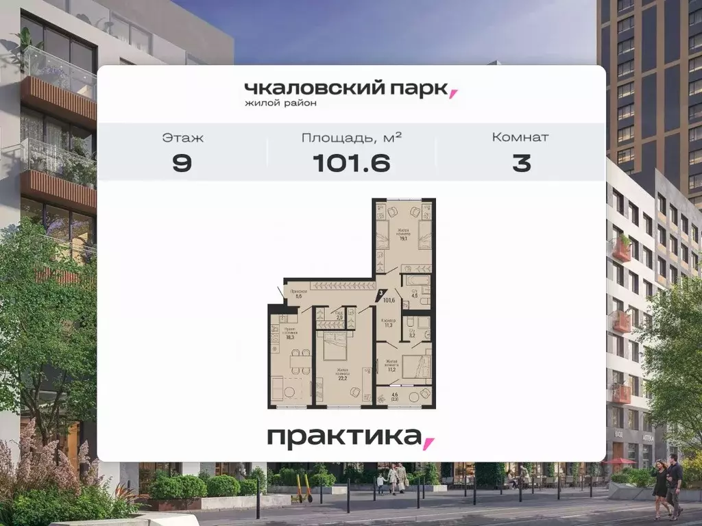 3-к кв. Свердловская область, Екатеринбург Вторчермет жилрайон,  ... - Фото 1