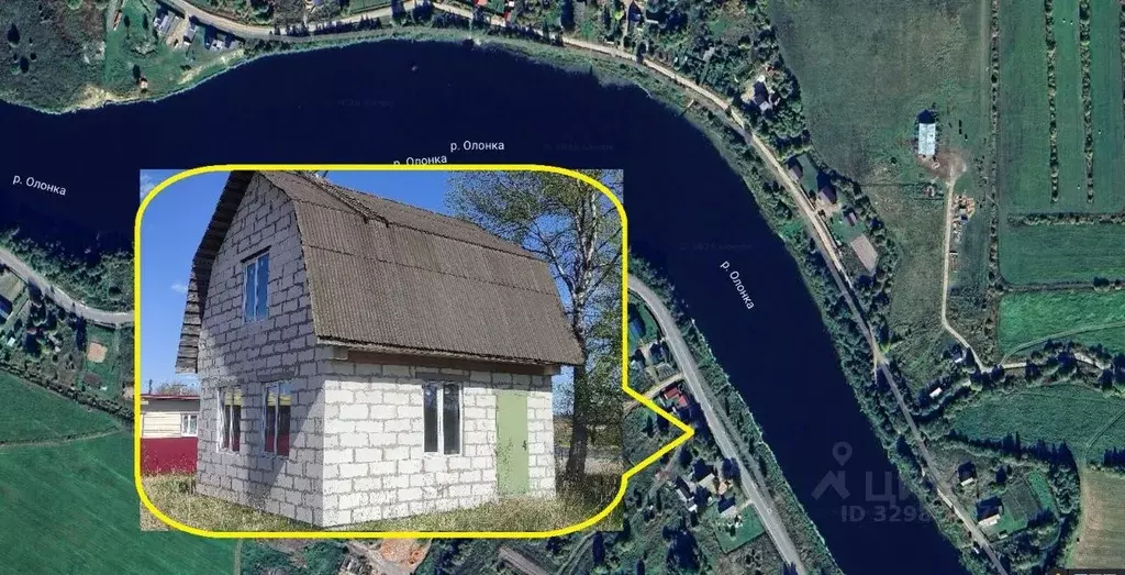 Дом в Карелия, Олонецкое городское поселение, д. Капшойла 27А (55 м) - Фото 1
