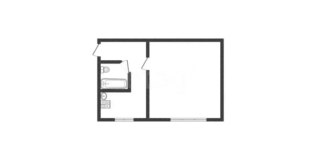 1-комнатная квартира: Нерехта, улица Гайдара, 2 (33.2 м) - Фото 1