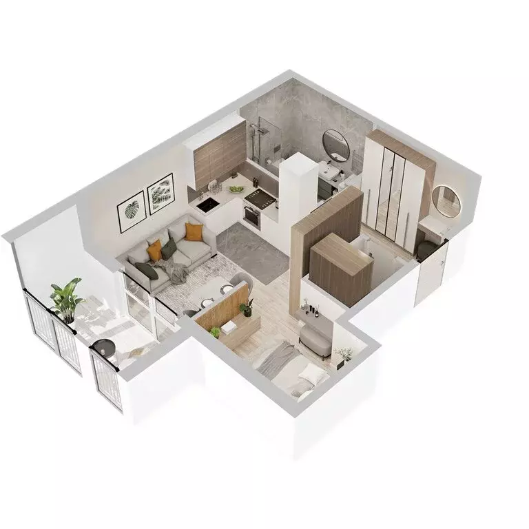 Квартира-студия: Кострома, микрорайон Новый город (34 м) - Фото 1