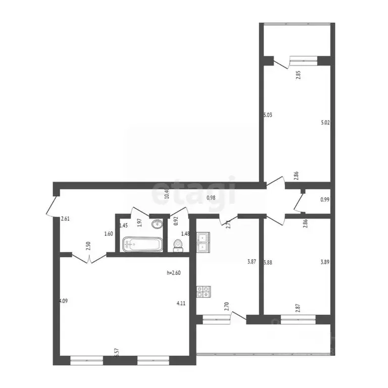 3-к кв. Мордовия, Саранск ул. Ульянова, 75А (79.5 м) - Фото 1