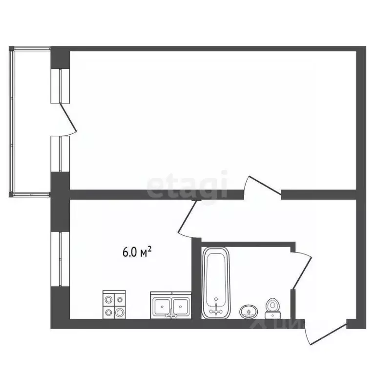 1-к кв. Ярославская область, Некрасовское рп ул. Строителей, 9 (31.4 ... - Фото 2