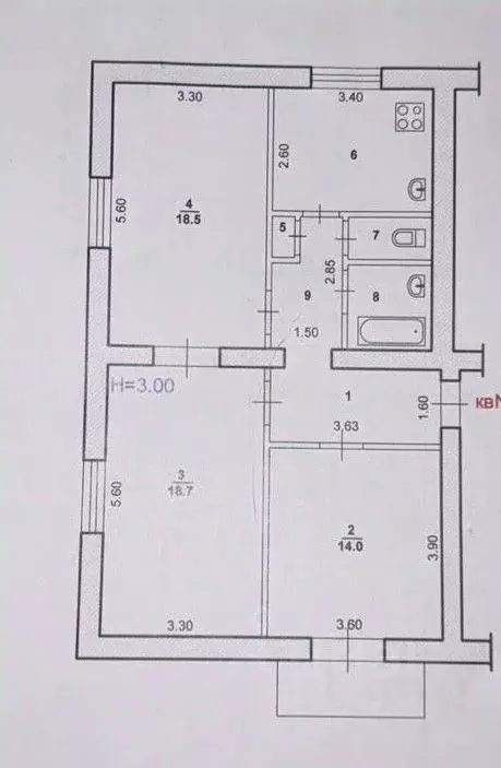 3-к кв. Волгоградская область, Волжский ул. Горького, 42 (76.3 м) - Фото 2
