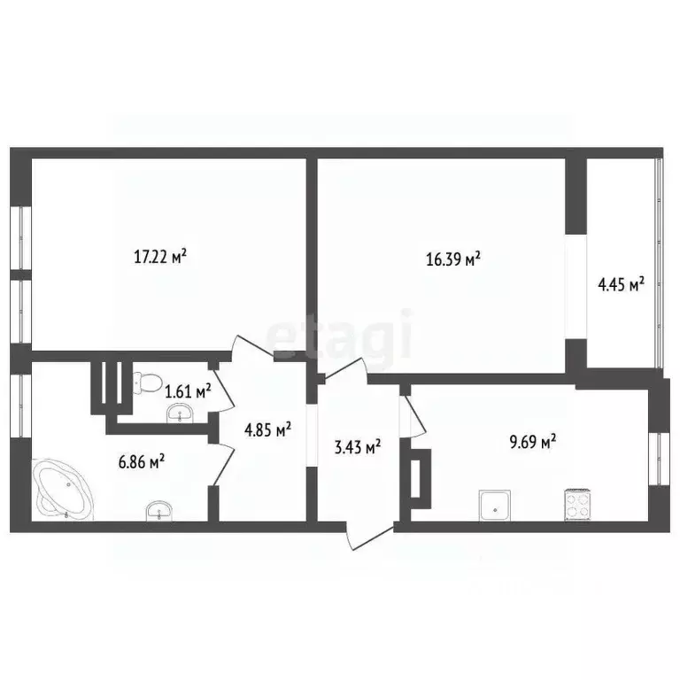 2-к кв. Севастополь ш. Камышовое, 37Бк1 (64.0 м) - Фото 1