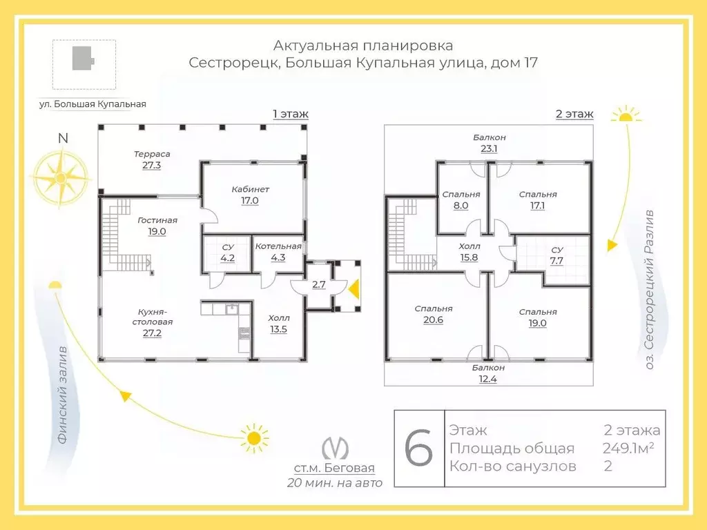 Дом в Санкт-Петербург, Санкт-Петербург, Сестрорецк ул. Большая ... - Фото 2