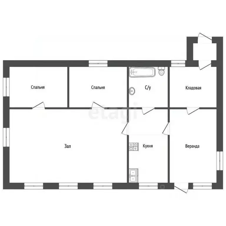 Дом в Тамбовская область, с. Сампур ул. 40 лет Октября, 40 (53 м) - Фото 2
