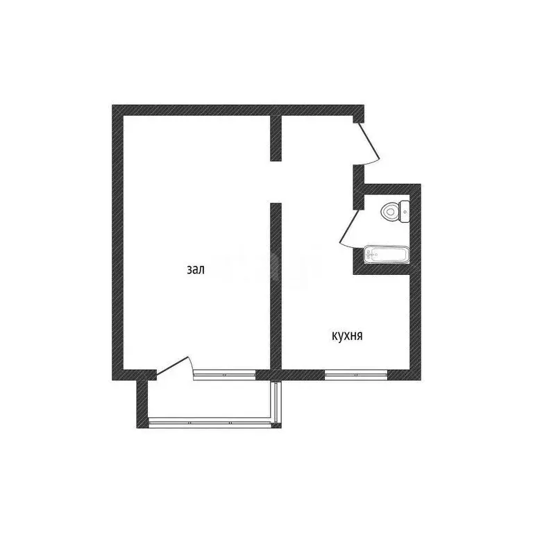 1-комнатная квартира: Бийск, улица Льнокомбинат, 11/1 (32.1 м) - Фото 1