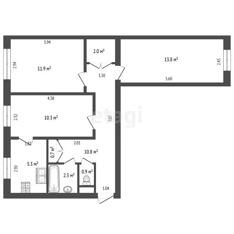 3-комнатная квартира: Челябинск, посёлок Шершни, улица Гидрострой, 15 ... - Фото 1
