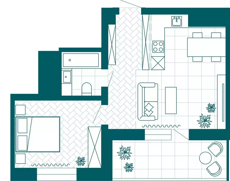 1-к кв. Хабаровский край, Хабаровск Конечный пер., 2В (47.78 м) - Фото 1