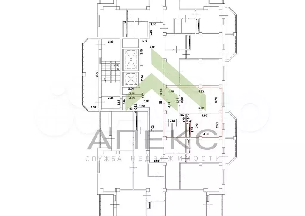 1-к. квартира, 43,1 м, 4/17 эт. - Фото 0