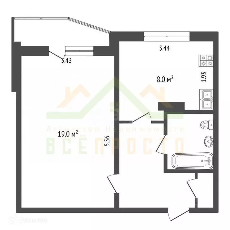 1-к кв. Москва ул. Академика Челомея, 2 (38.3 м) - Фото 2