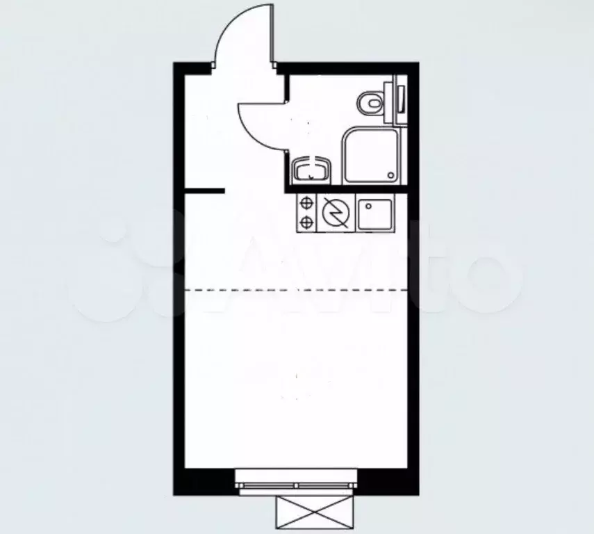 Апартаменты-студия, 39 м, 2/6 эт. - Фото 0