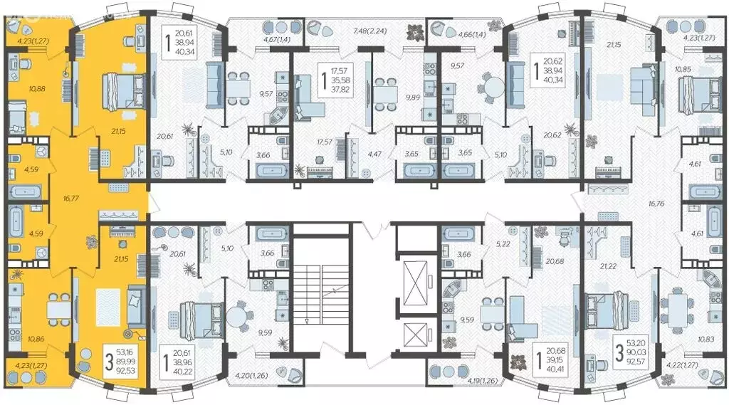 3-комнатная квартира: Краснодар, Уральская улица, 100/8 (92.53 м) - Фото 2
