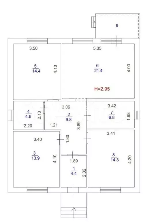 Дом 95,6 м на участке 9,5 сот. - Фото 0