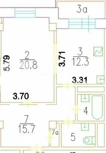 2-к кв. Москва Часовая ул., 23к1 (70.0 м) - Фото 2
