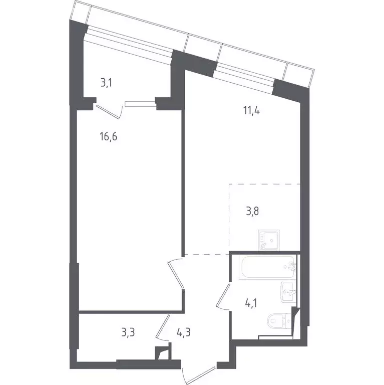1-комнатная квартира: Красногорск, жилой комплекс Спутник, 20 (46.7 м) - Фото 0