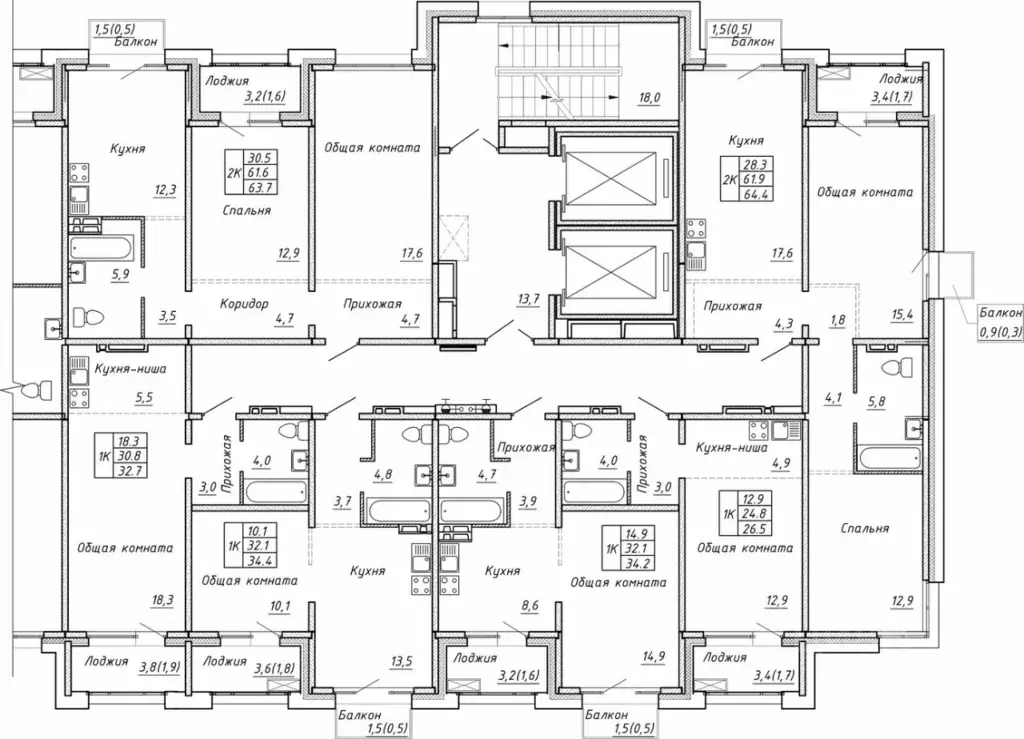 2-к кв. Новосибирская область, Новосибирск Гренландия жилой комплекс ... - Фото 2