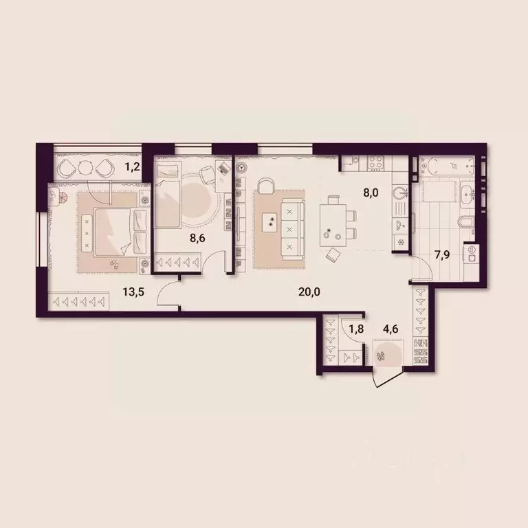 2-к кв. Приморский край, Артем ул. Куйбышева, 11А (65.61 м) - Фото 1