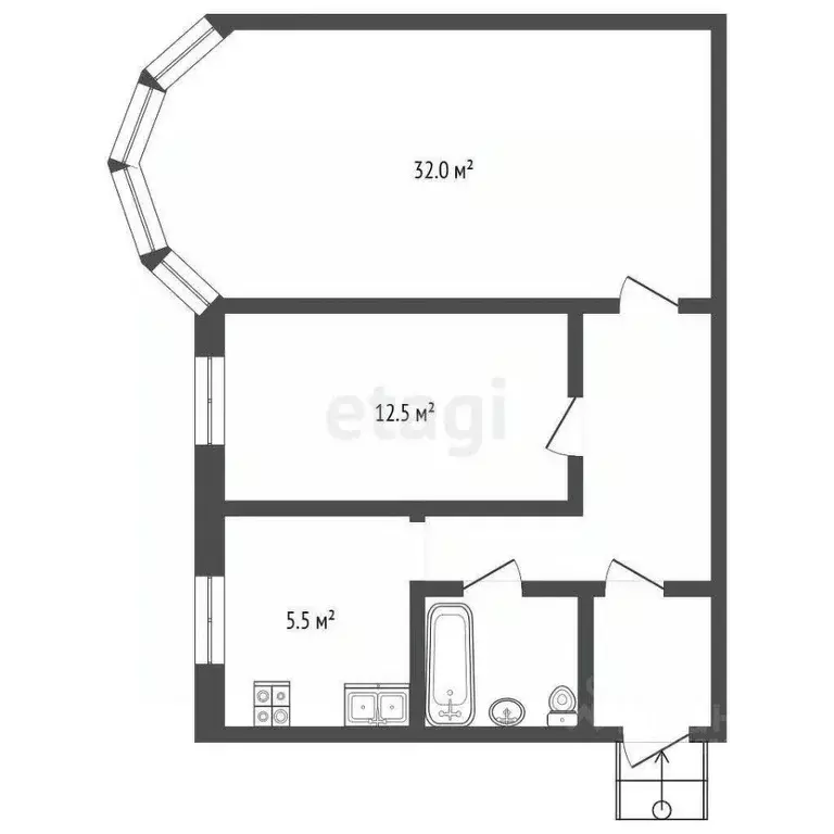 2-к кв. Московская область, Коломна ул. Партизан, 54 (64.3 м) - Фото 2