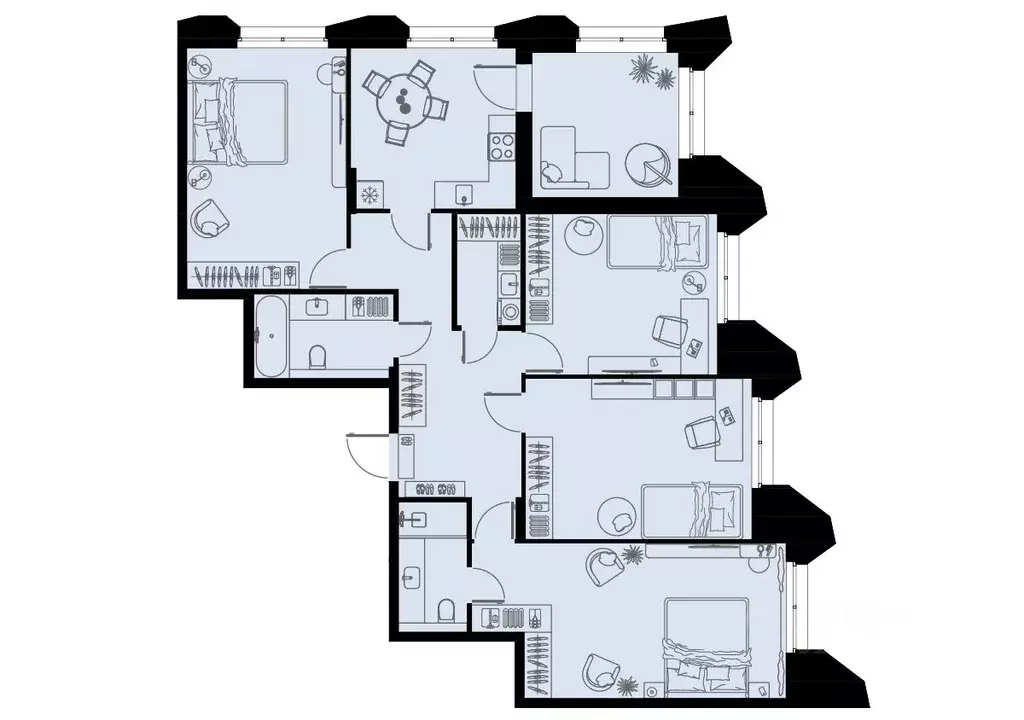 4-к кв. Пензенская область, Пенза Велларт Сити жилой комплекс (120.1 ... - Фото 2