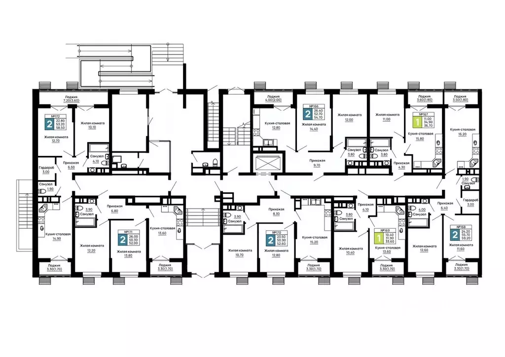 2-к кв. Адыгея, Тахтамукайский район, Яблоновский пгт  (59.2 м) - Фото 2