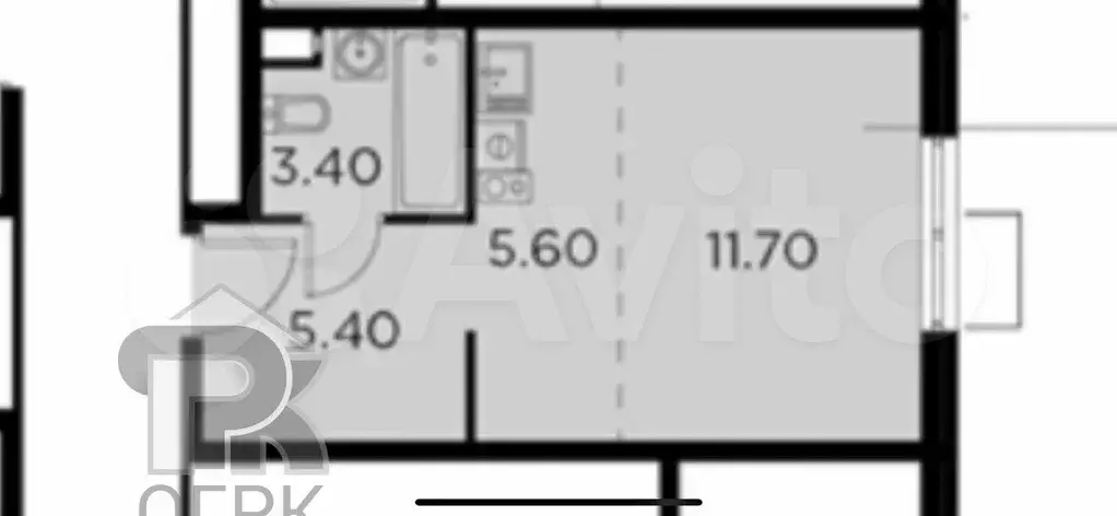 Квартира-студия, 26,1 м, 12/17 эт. - Фото 0