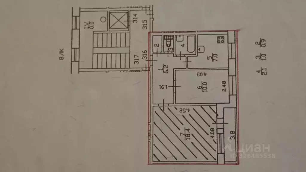 2-к кв. Санкт-Петербург просп. Авиаконструкторов, 15К1 (46.0 м) - Фото 1