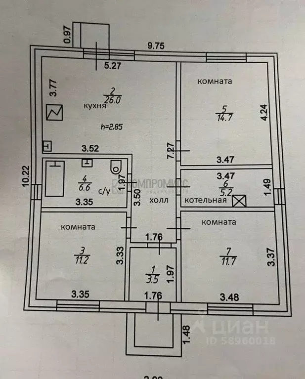 Дом в Краснодарский край, Краснодар пос. Российский, ул. Бестужевская, ... - Фото 2