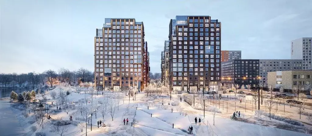 1-к кв. Москва Бунинская Набережная жилой комплекс, 2.6/1.3 (32.3 м) - Фото 1