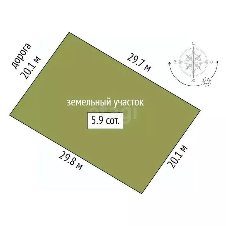 Участок в Крым, Судак муниципальный округ, с. Миндальное, Солнечная ... - Фото 2