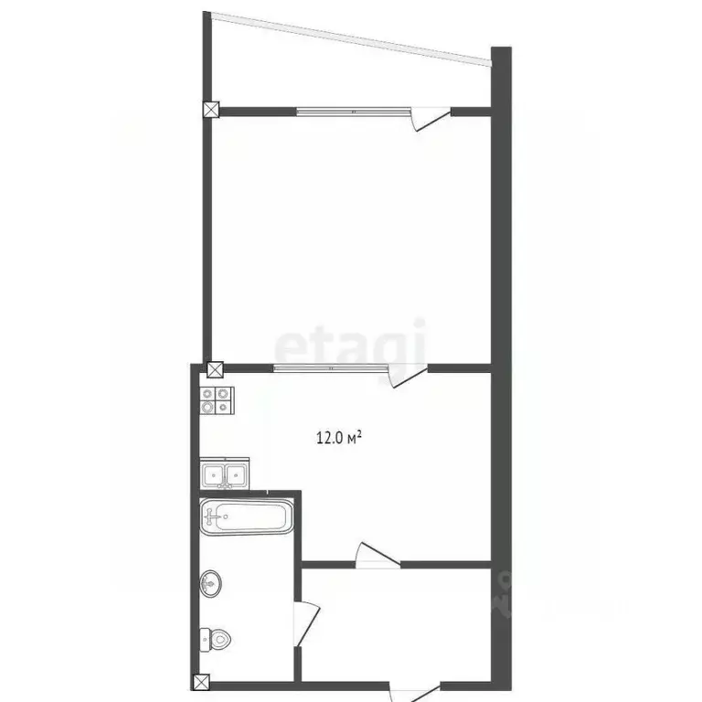 Студия Севастополь ул. Пляж Омега, 39с1 (72.4 м) - Фото 2