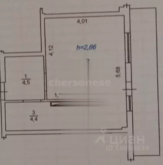 1-к кв. Севастополь ул. Колобова, 15 (32.4 м) - Фото 2