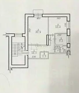 Комната Новосибирская область, Новосибирск Красногорская ул., 39 (21.9 ... - Фото 2
