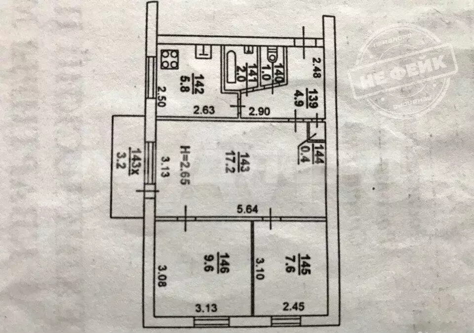3-к. квартира, 50 м, 4/5 эт. - Фото 0
