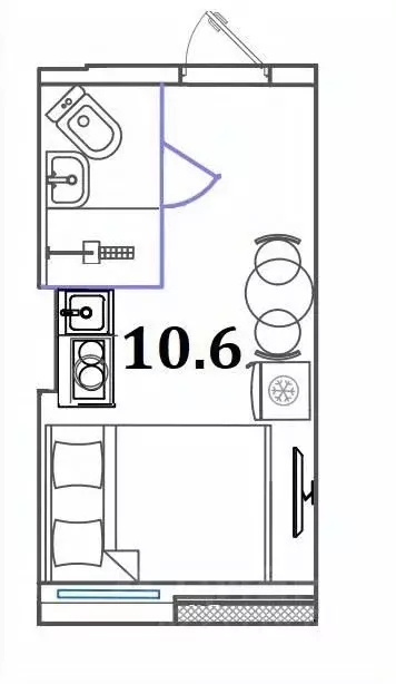 Студия Санкт-Петербург Бумажная ул., 22к2 (10.6 м) - Фото 1