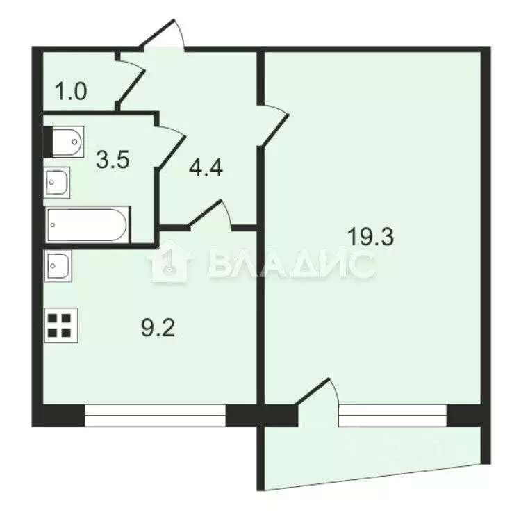 1-к кв. Владимирская область, Ковров ул. Грибоедова, 7 (37.4 м) - Фото 1