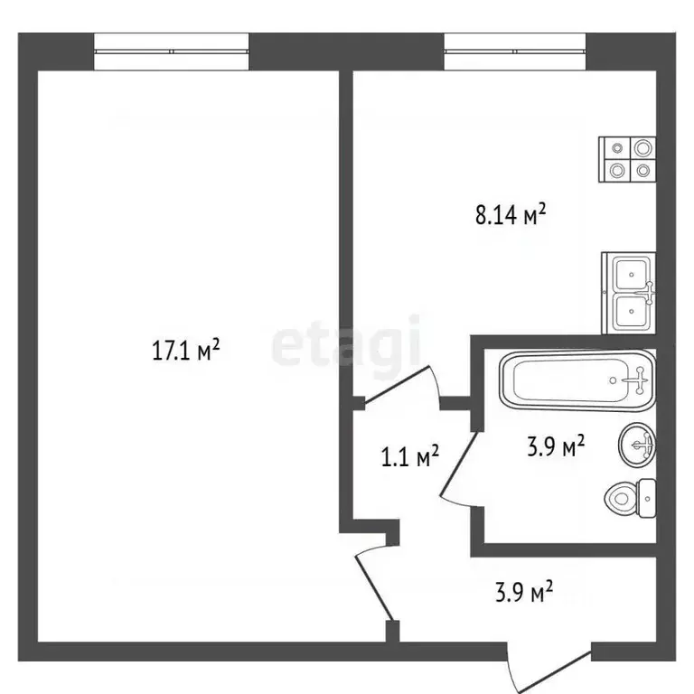 1-к кв. Москва Люблинская ул., 5К1 (32.8 м) - Фото 1