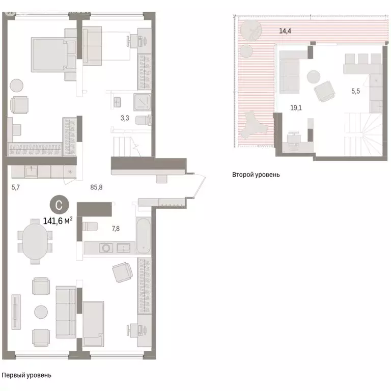 2-комнатная квартира: Тюмень, Причальная улица, 5 (141.62 м) - Фото 2