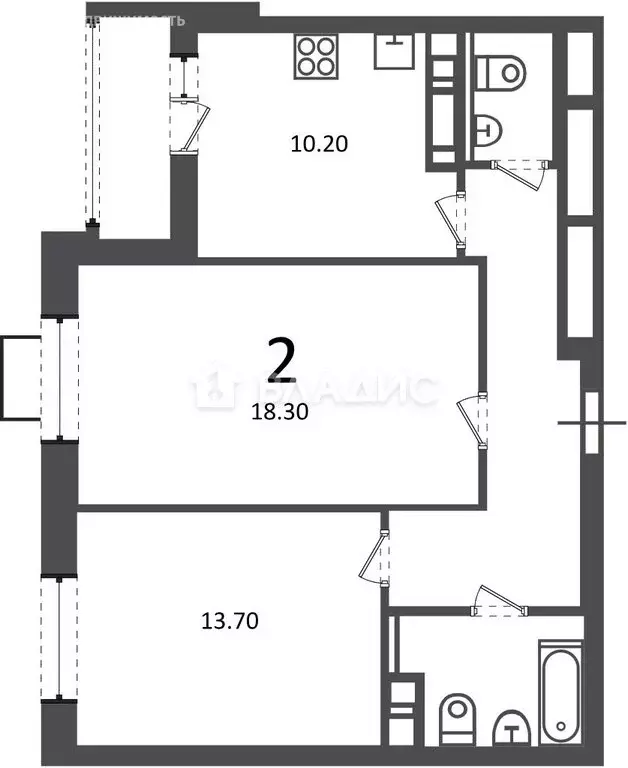 2-комнатная квартира: Москва, Базовская улица, 24Б (59.5 м) - Фото 1