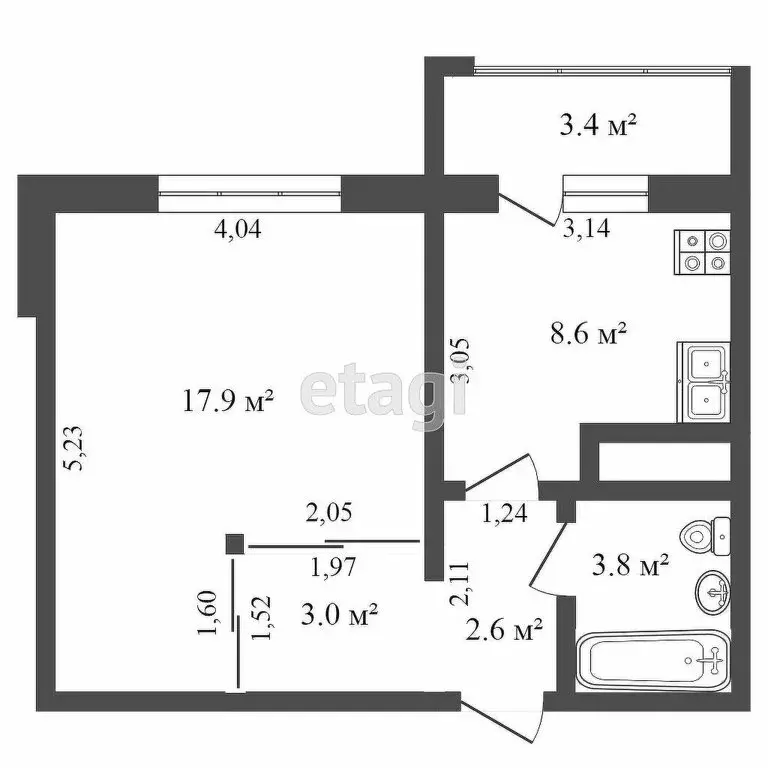 1-комнатная квартира: Ростов-на-Дону, улица Скачкова, 54 (36 м) - Фото 0