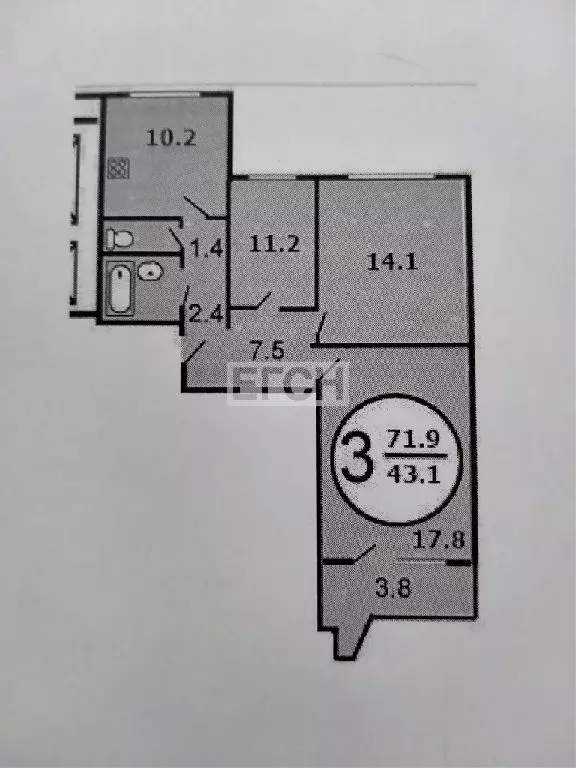 Продается 3-комнатная квартира - Фото 2