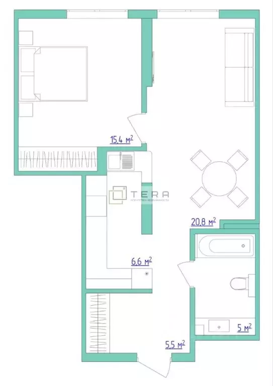 2-к кв. Башкортостан, Уфа бул. Давлеткильдеева, 12 (53.0 м) - Фото 2