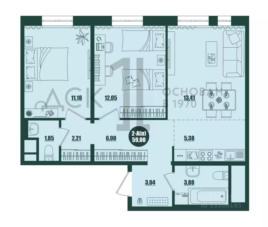 2-к кв. Ханты-Мансийский АО, Сургут 39-й мкр, Крылов жилой комплекс ... - Фото 1