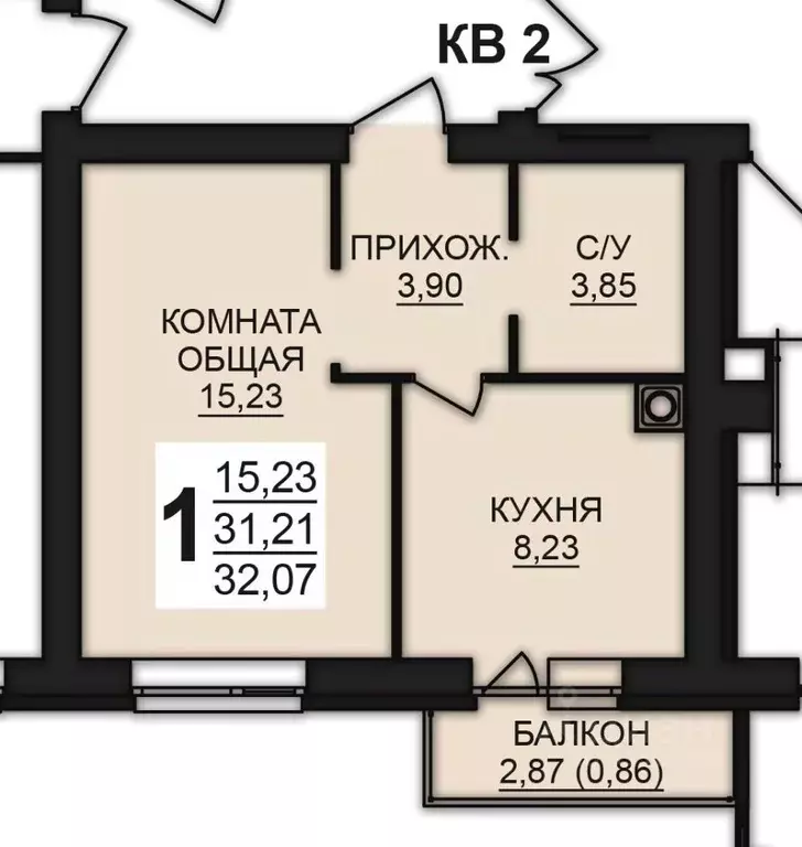 1-к кв. Ивановская область, Ивановский район, Богданихское с/пос, д. ... - Фото 0